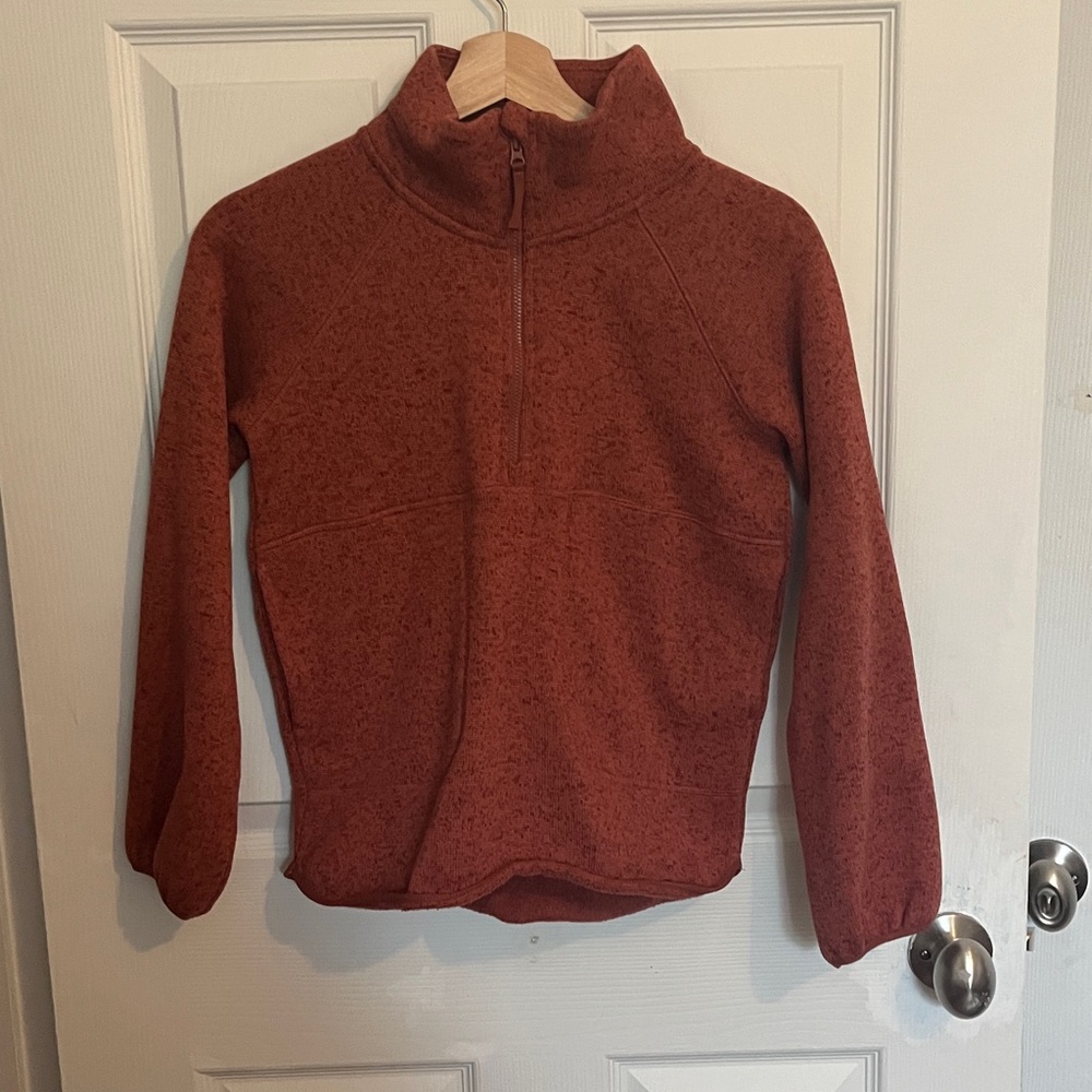 Rust Half-Zip Pullover Sweater